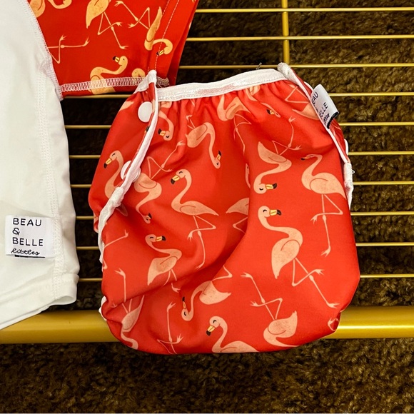 Beau & Belle Littles Swim Diaper and Rashguard Set Size 12 Months - Picture 4 of 11